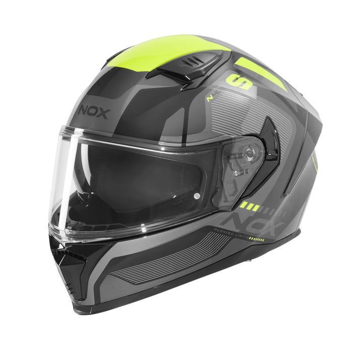 NOX CASQUE INTEGRAL N402 MENTOR NOIR JAUNE Nox Helmet