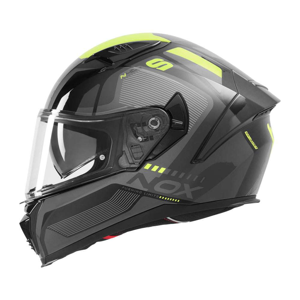 NOX CASQUE INTEGRAL N402 MENTOR NOIR JAUNE Nox Helmet