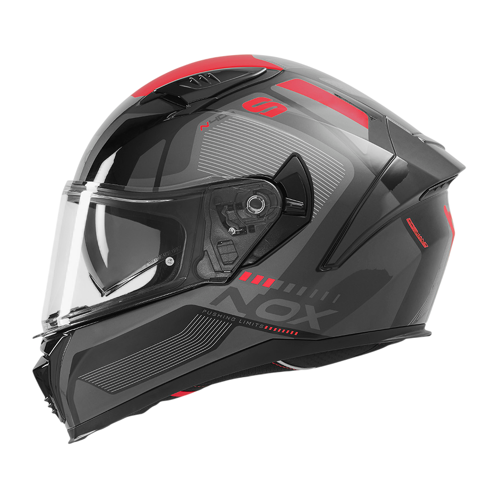NOX CASQUE INTEGRAL N402 MENTOR NOIR ROUGE Nox Helmet