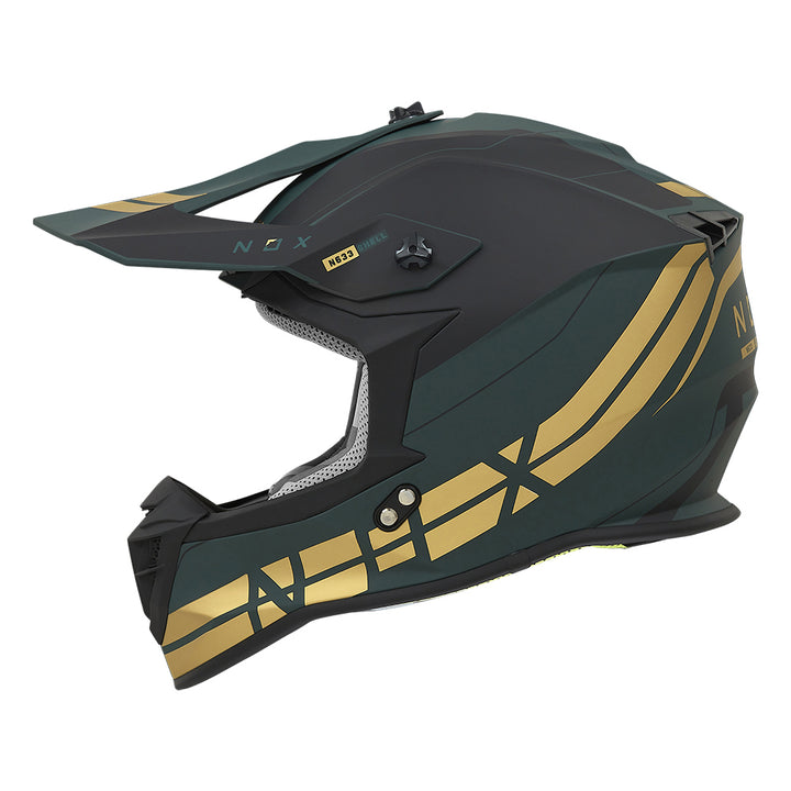 N633 AIRSHOCK VERT MAT OR Nox Helmet