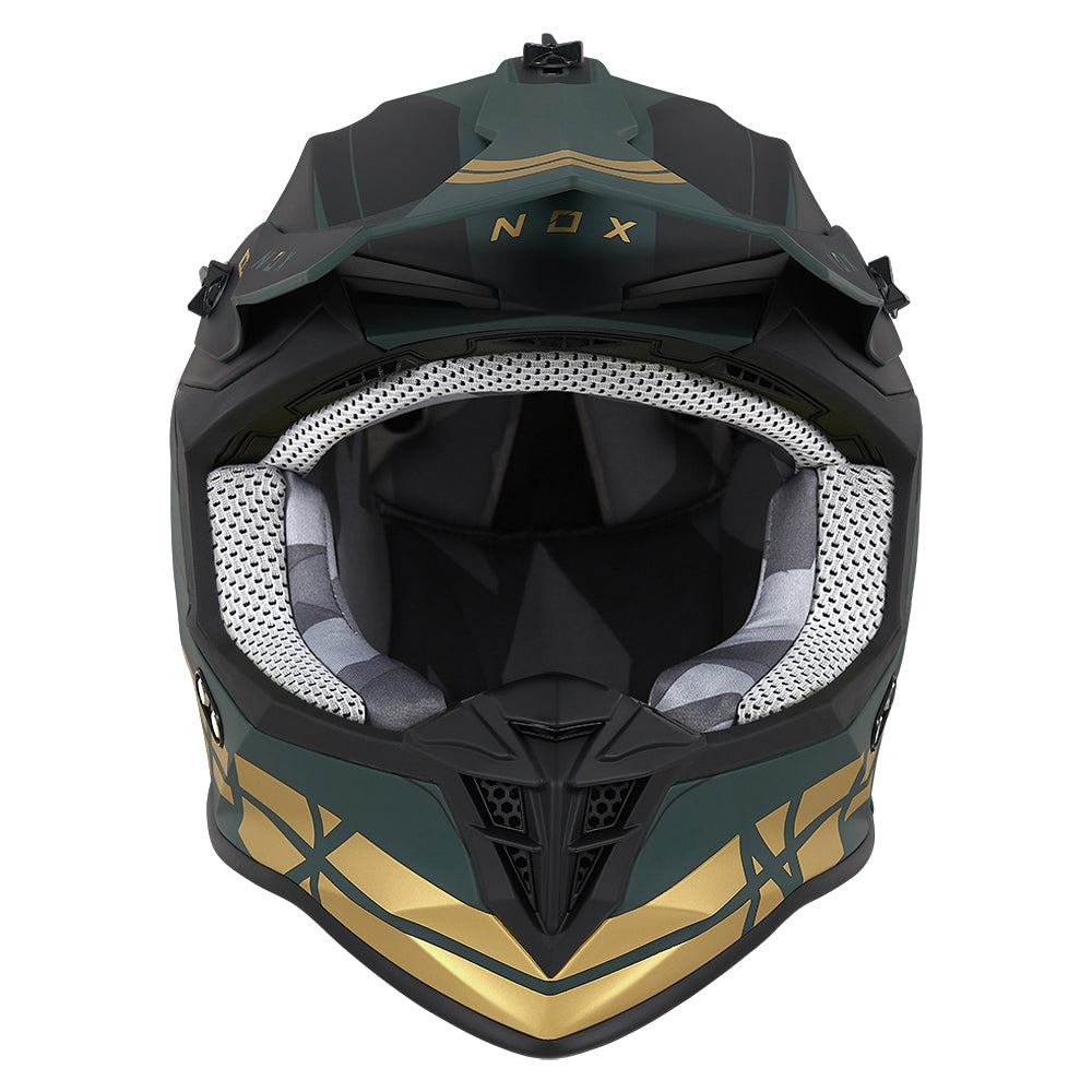 N633 AIRSHOCK VERT MAT OR Nox Helmet