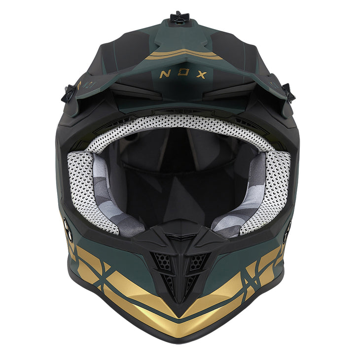 N633 AIRSHOCK VERT MAT OR Nox Helmet