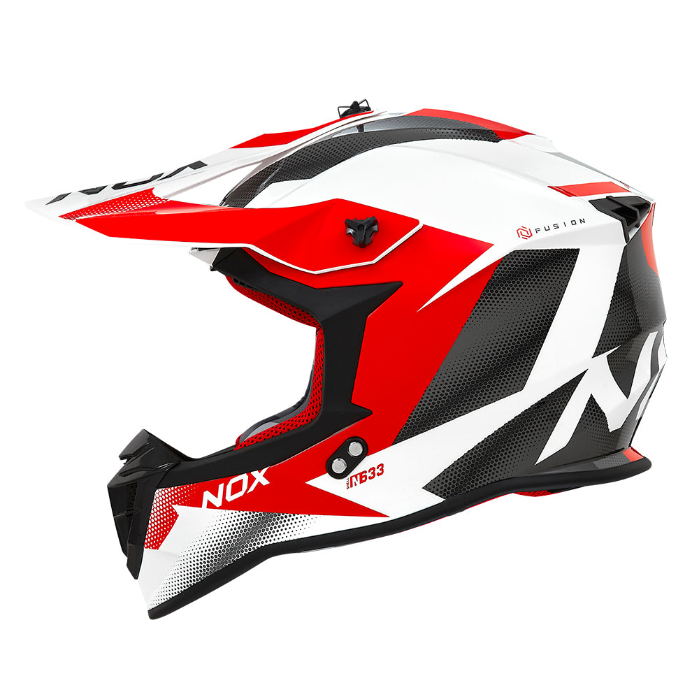 N633 FUSION BLANC ROUGE Nox Helmet