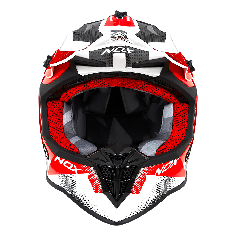 N633 FUSION BLANC ROUGE Nox Helmet