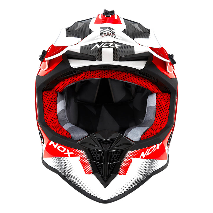 N633 FUSION BLANC ROUGE Nox Helmet