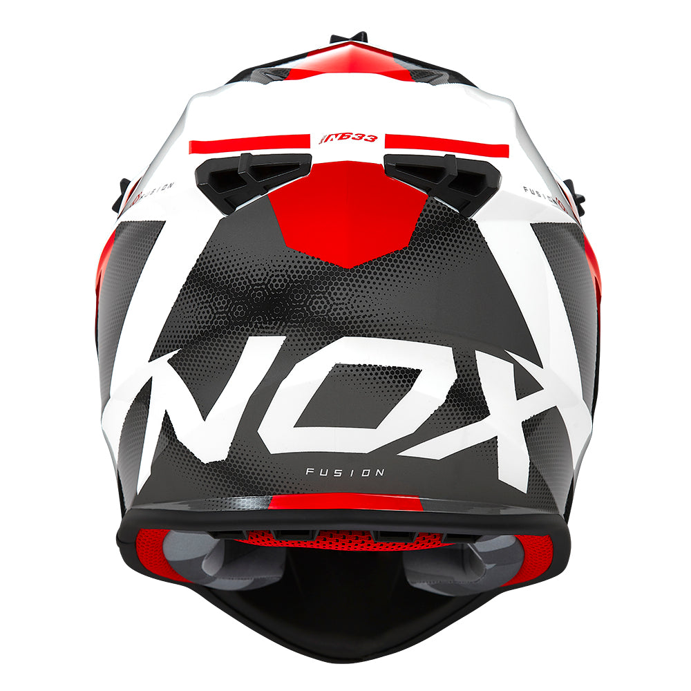 N633 FUSION BLANC ROUGE Nox Helmet
