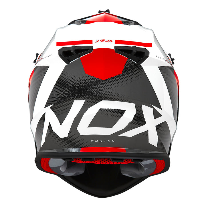 N633 FUSION BLANC ROUGE Nox Helmet