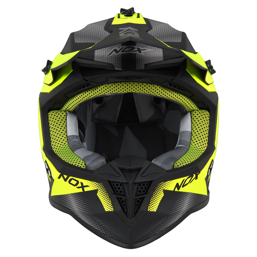 N633 FUSION NOIR MAT JAUNE Nox Helmet