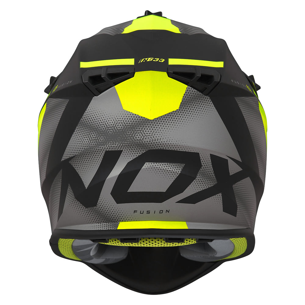 N633 FUSION NOIR MAT JAUNE Nox Helmet