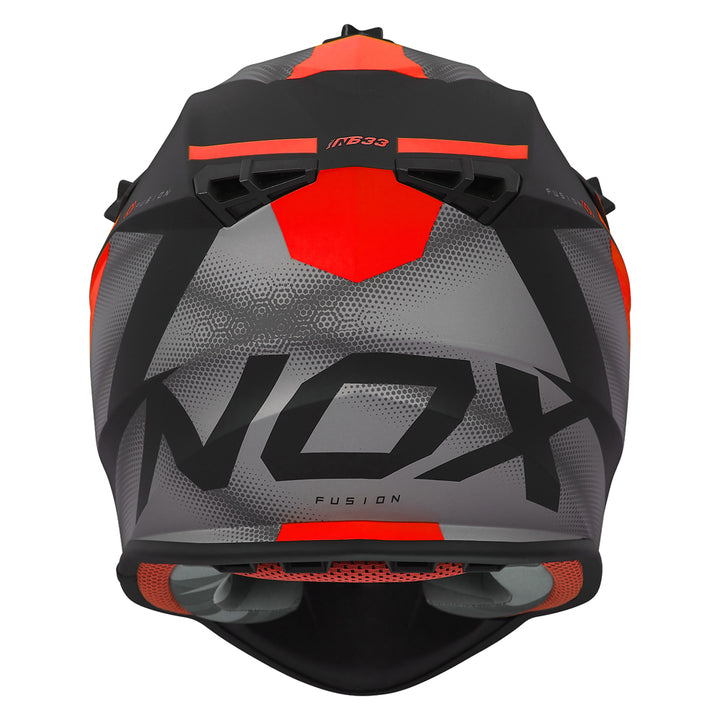 N633 FUSION NOIR MAT ROUGE Nox Helmet