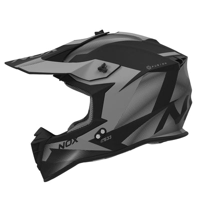 N633 FUSION NOIR MAT TITANIUM Nox Helmet