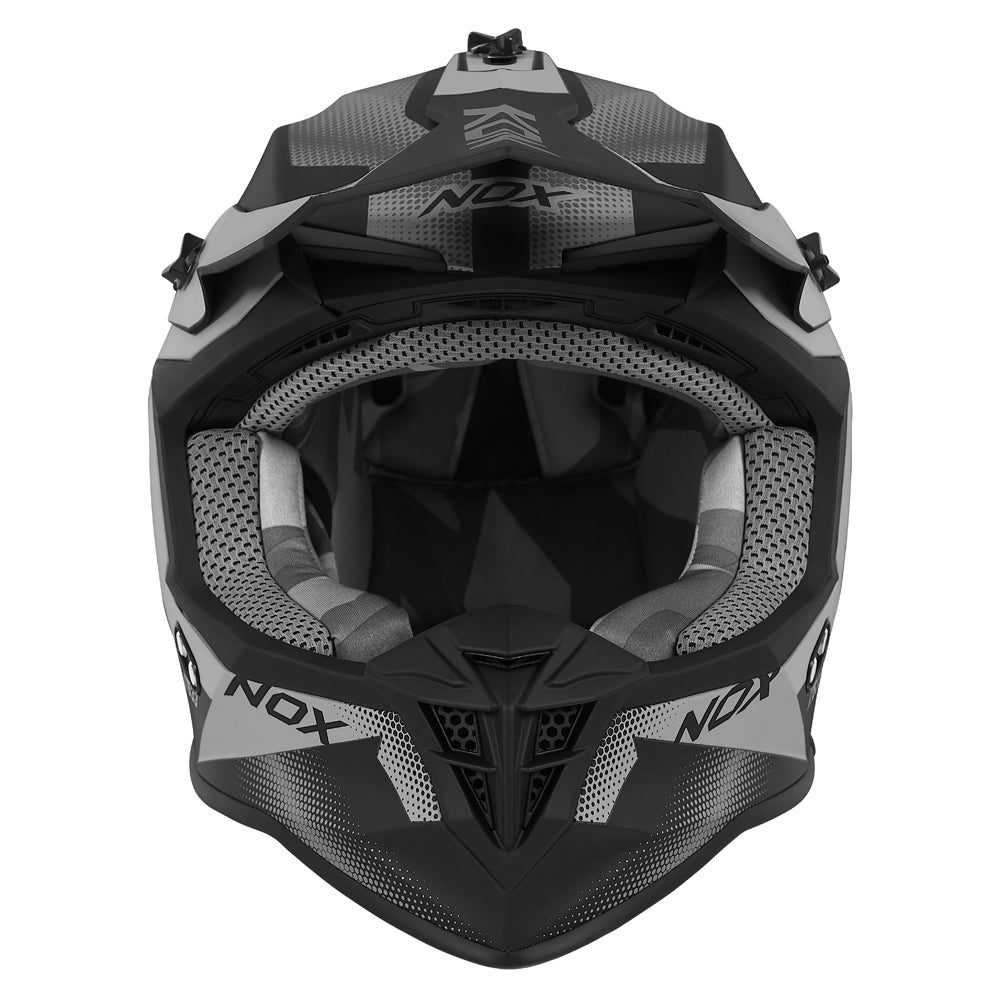 N633 FUSION NOIR MAT TITANIUM Nox Helmet