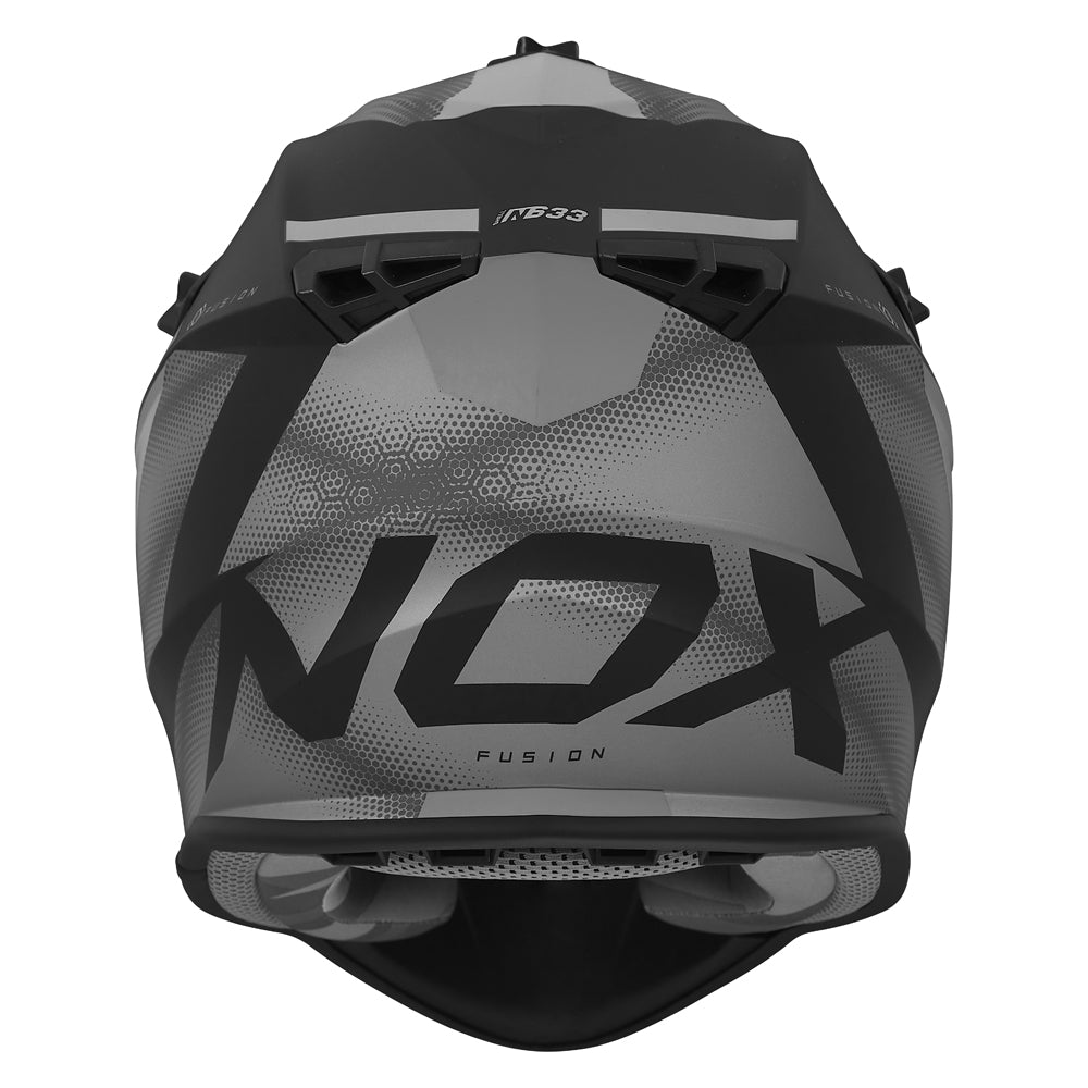 N633 FUSION NOIR MAT TITANIUM Nox Helmet