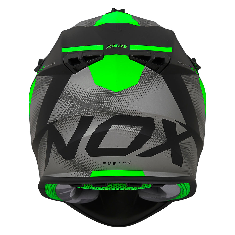 N633 FUSION NOIR MAT VERT Nox Helmet