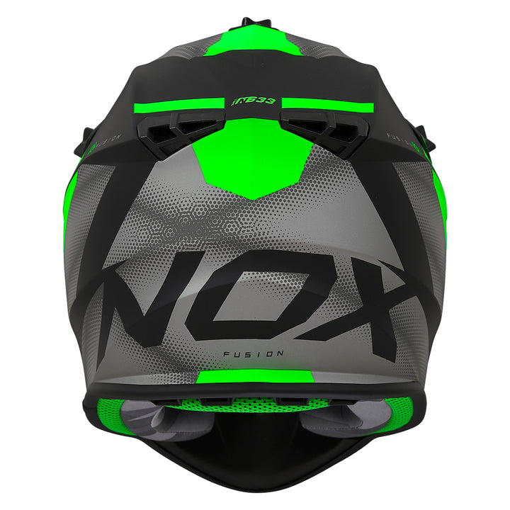 N633 FUSION NOIR MAT VERT Nox Helmet