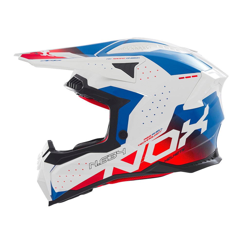 N634 GRADIANT BLANC BLEU ROUGE Nox Helmet