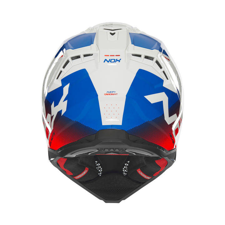 N634 GRADIANT BLANC BLEU ROUGE Nox Helmet