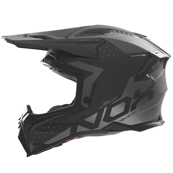 N634 GRADIANT NOIR MAT ARGENT Nox Helmet