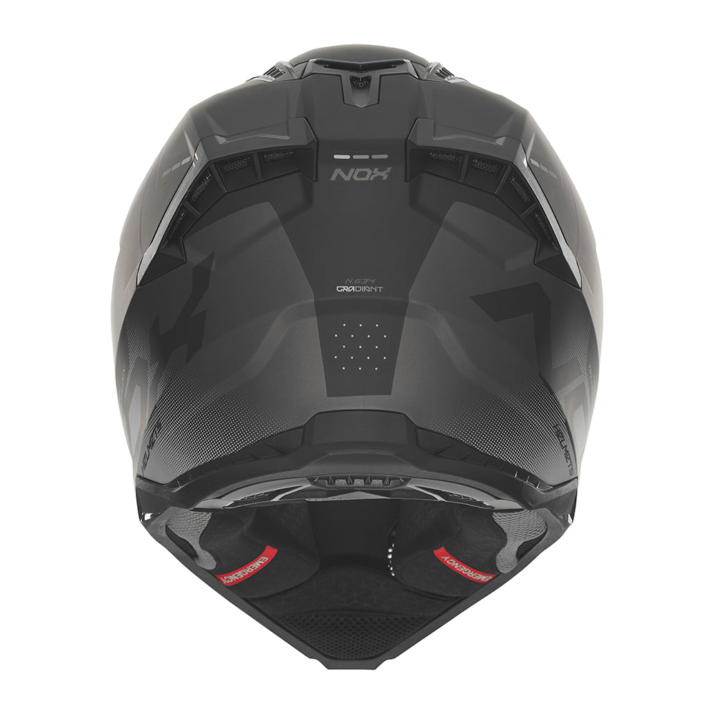 N634 GRADIANT NOIR MAT ARGENT Nox Helmet