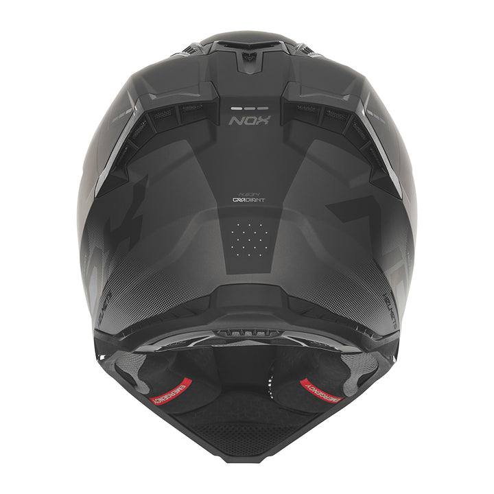 N634 GRADIANT NOIR MAT ARGENT Nox Helmet