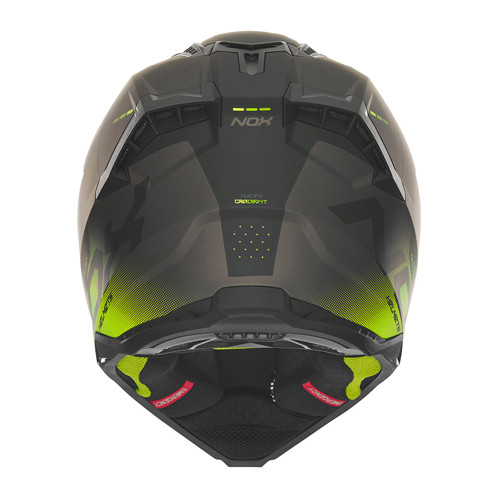N634 GRADIANT NOIR MAT JAUNE Nox Helmet