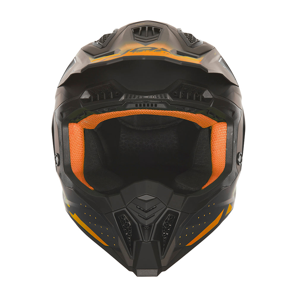 N634 GRADIANT NOIR MAT ORANGE Nox Helmet