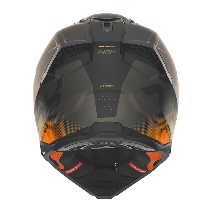 N634 GRADIANT NOIR MAT ORANGE Nox Helmet