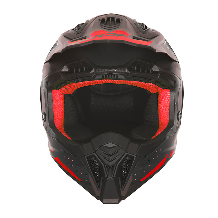 N634 GRADIANT NOIR MAT ROUGE Nox Helmet
