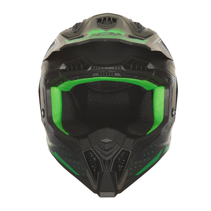 N634 GRADIANT NOIR MAT VERT Nox Helmet
