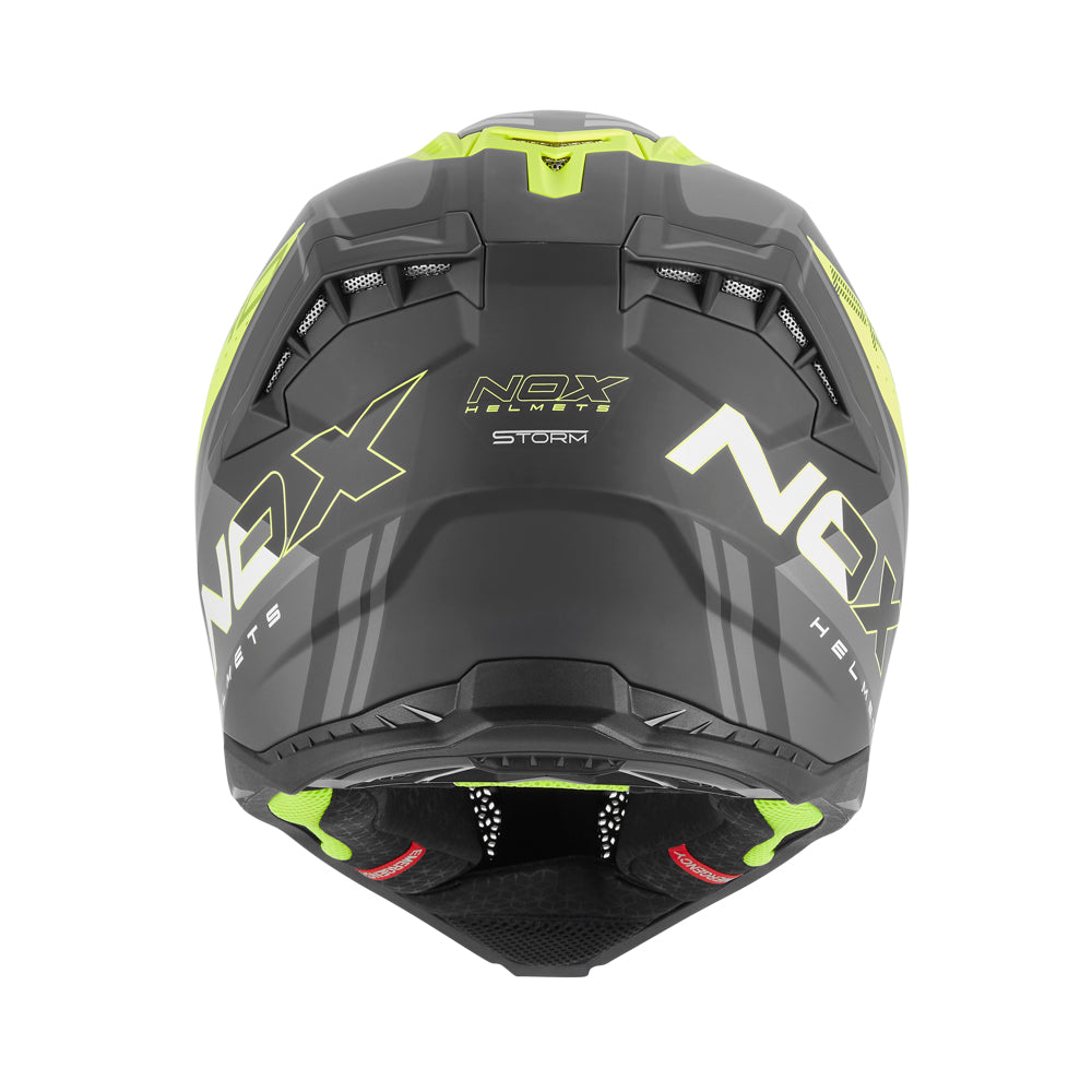 NOX CASQUE CROSS N634 STORM NOIR MAT JAUNE Nox Helmet