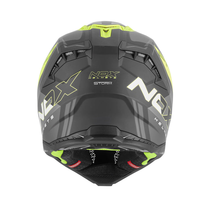 NOX CASQUE CROSS N634 STORM NOIR MAT JAUNE Nox Helmet