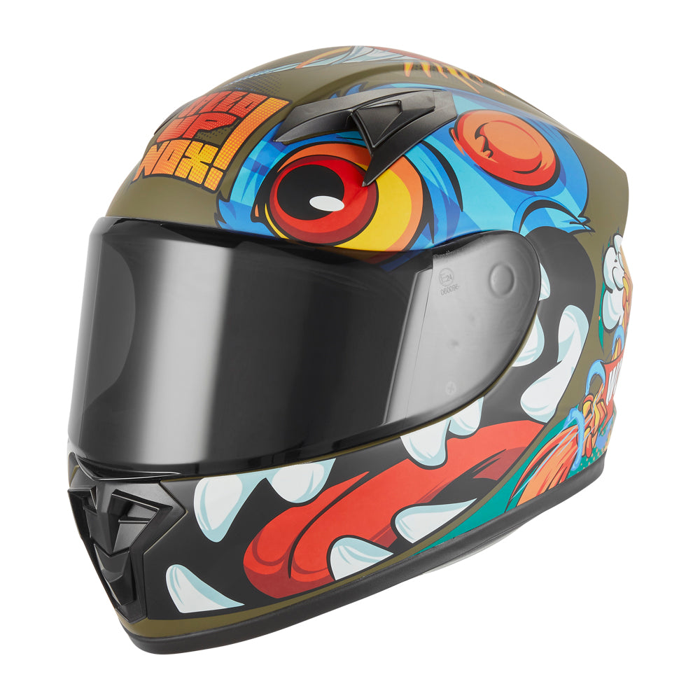NOX CASQUE INTEGRAL ENFANT N731 SCRAPPY KAKI MAT Nox Helmet