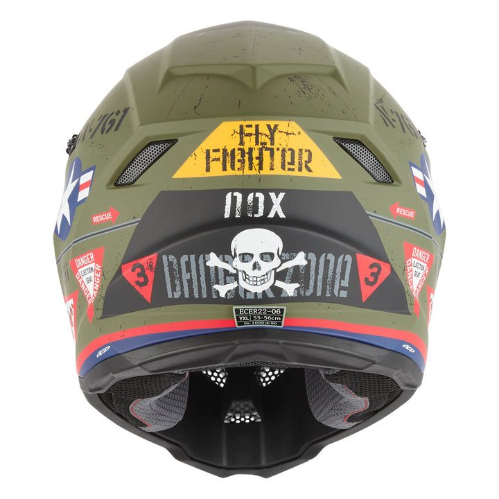 NOX CASQUE CROSS ENFANT N761 FIGHTER KAKI MAT Nox Helmet