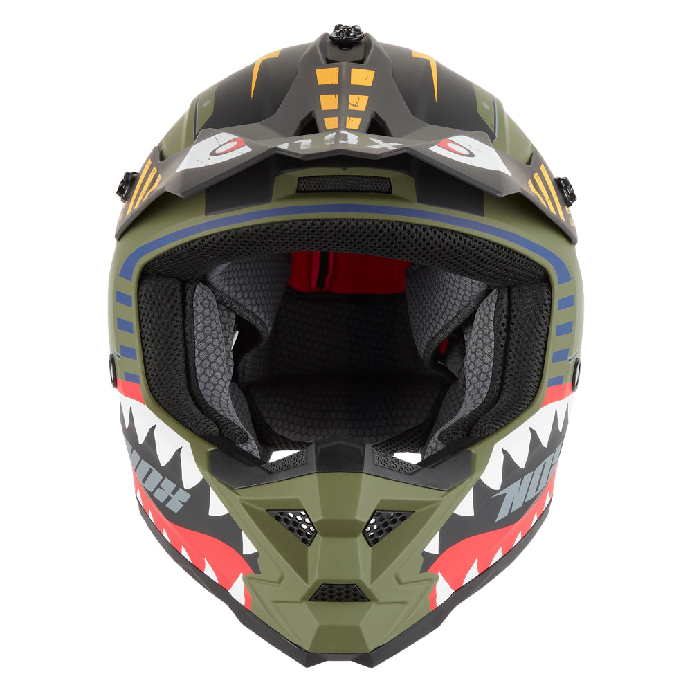 NOX CASQUE CROSS ENFANT N761 FIGHTER KAKI MAT Nox Helmet