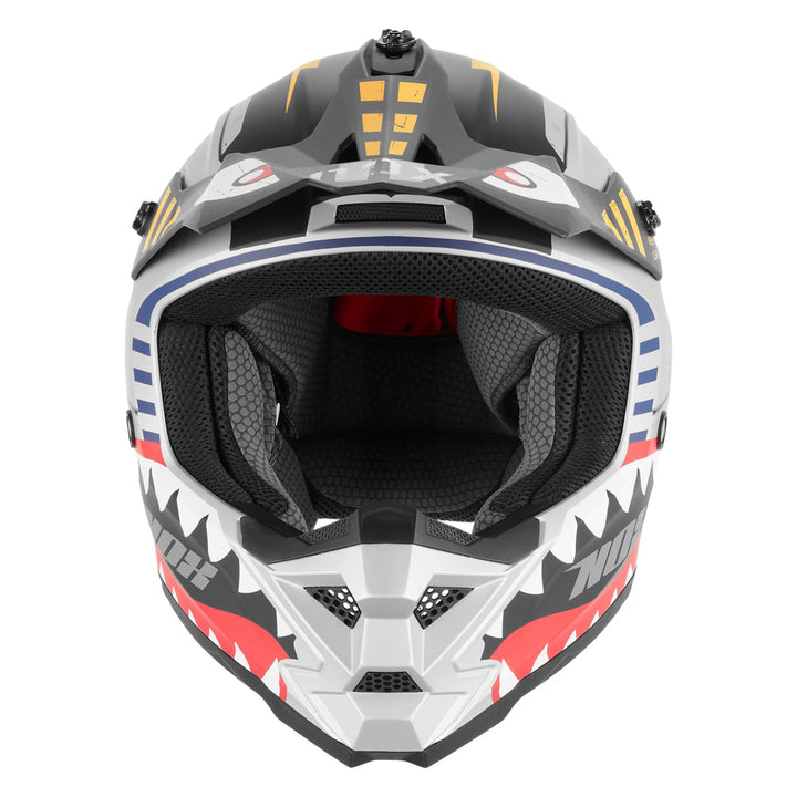 NOX CASQUE CROSS ENFANT N761 FIGHTER ARGENT MAT Nox Helmet