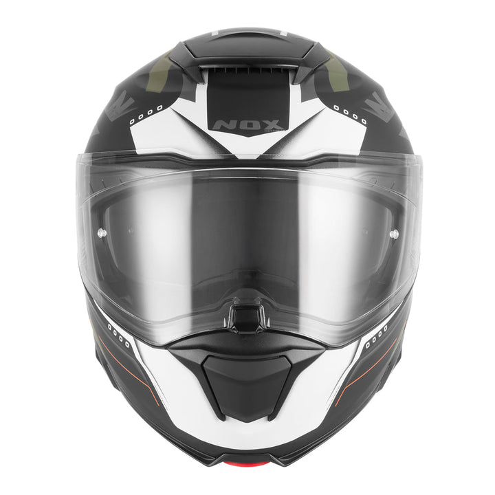 NOX CASQUE MODULABLE N967 CONQUER KAKI ORANGE Nox Helmet