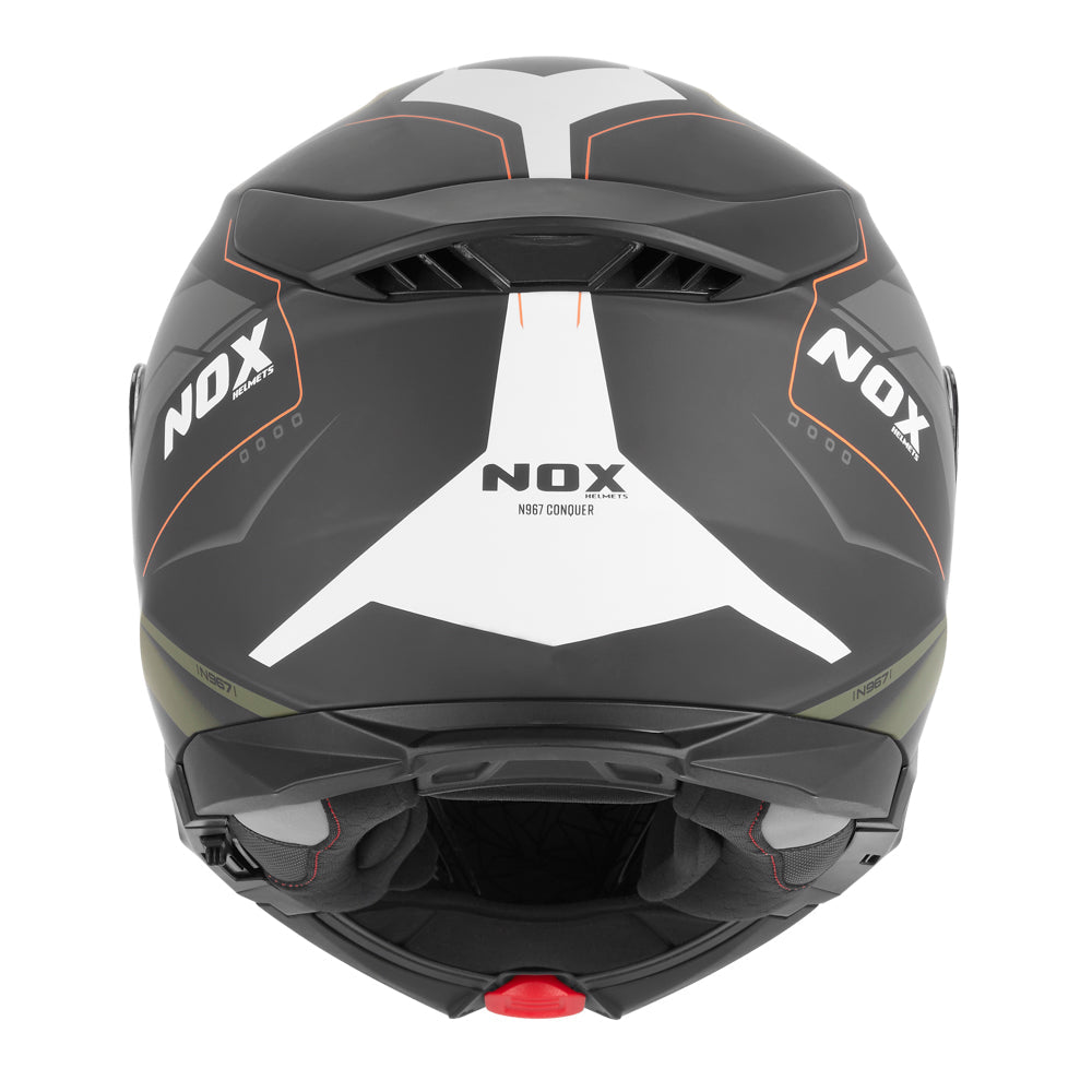 NOX CASQUE MODULABLE N967 CONQUER KAKI ORANGE Nox Helmet