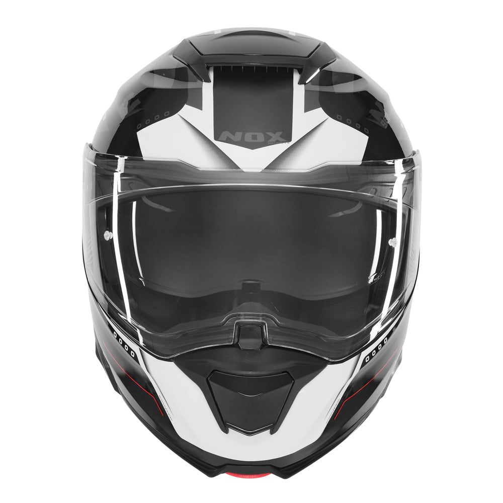 NOX CASQUE MODULABLE N967 CONQUER BLANC ROUGE Nox Helmet