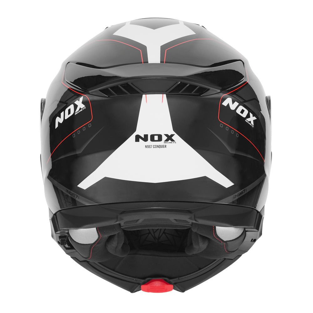 NOX CONQUER N967 FLIP UP HELMET WHITE RED – Nox Helmet
