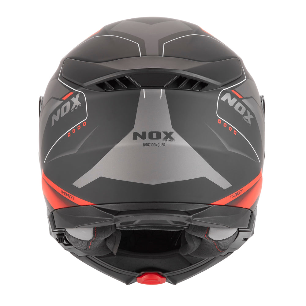 NOX CASQUE MODULABLE N967 CONQUER ROUGE NOIR Nox Helmet