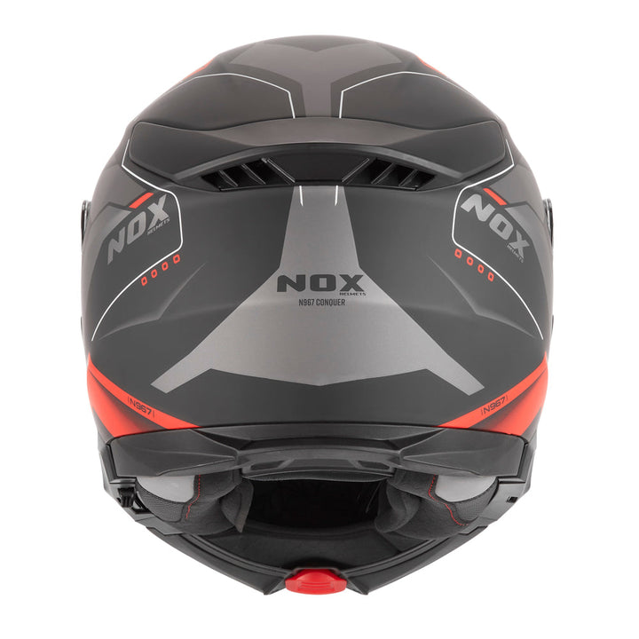 NOX CASQUE MODULABLE N967 CONQUER ROUGE NOIR Nox Helmet