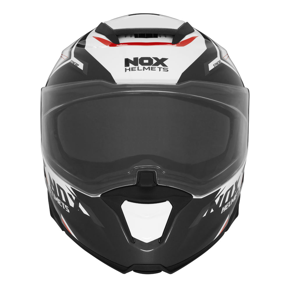 NOX CASQUE MODULABLE N967 SYNCHRO BLANC ROUGE Nox Helmet