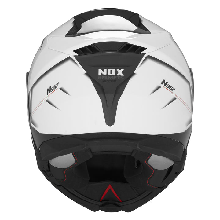 NOX CASQUE MODULABLE N967 SYNCHRO BLANC ROUGE Nox Helmet