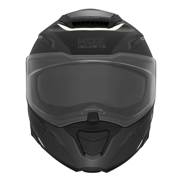 NOX CASQUE MODULABLE N967 SYNCHRO NOIR MAT BLANC Nox Helmet