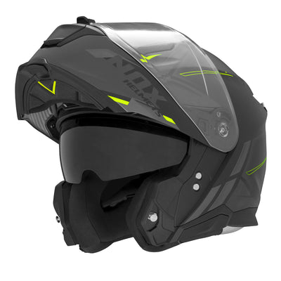 NOX CASQUE MODULABLE N967 SYNCHRO NOIR MAT JAUNE Nox Helmet