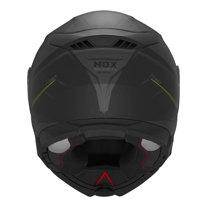 NOX CASQUE MODULABLE N967 SYNCHRO NOIR MAT JAUNE Nox Helmet