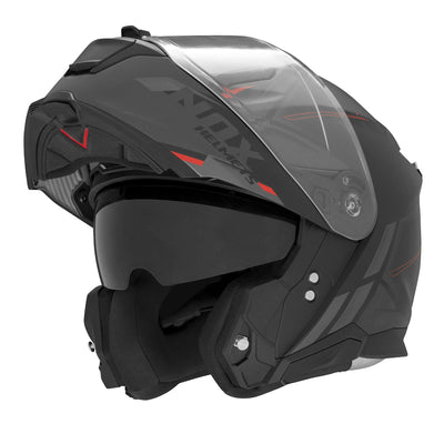 NOX CASQUE MODULABLE N967 SYNCHRO NOIR MAT ROUGE Nox Helmet