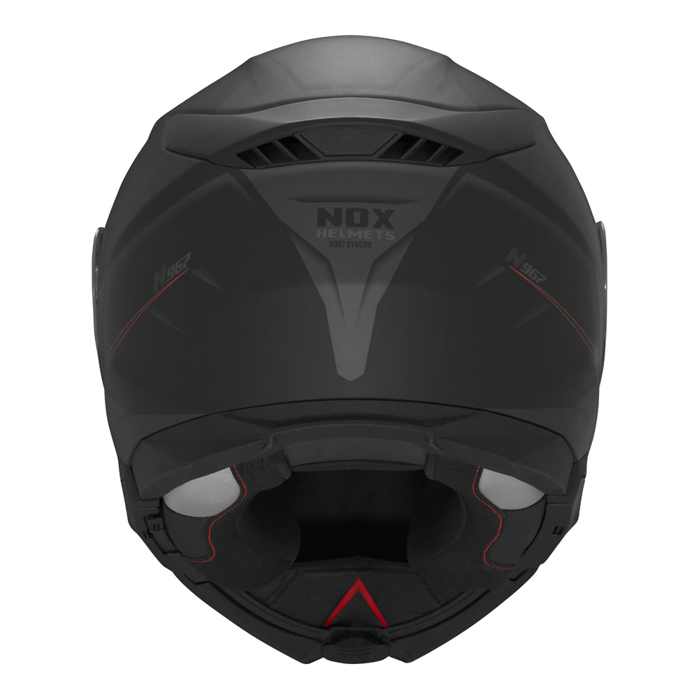 NOX CASQUE MODULABLE N967 SYNCHRO NOIR MAT ROUGE Nox Helmet