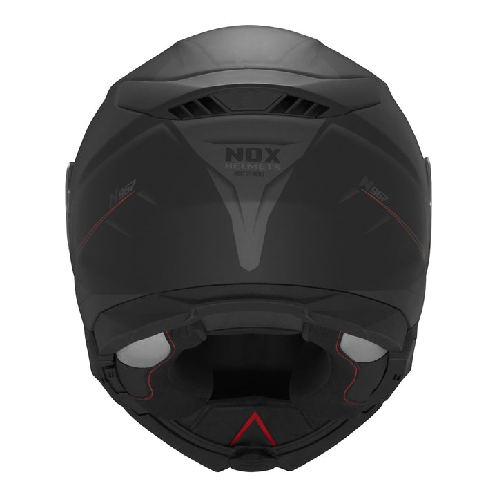 NOX CASQUE MODULABLE N967 SYNCHRO NOIR MAT ROUGE Nox Helmet