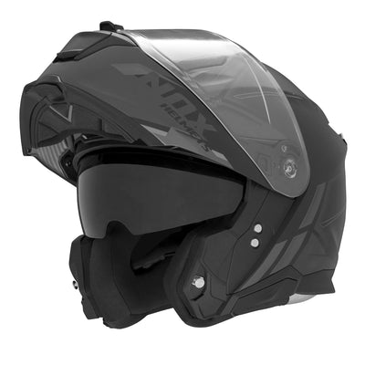 NOX CASQUE MODULABLE N967 SYNCHRO NOIR MAT TITANIUM Nox Helmet